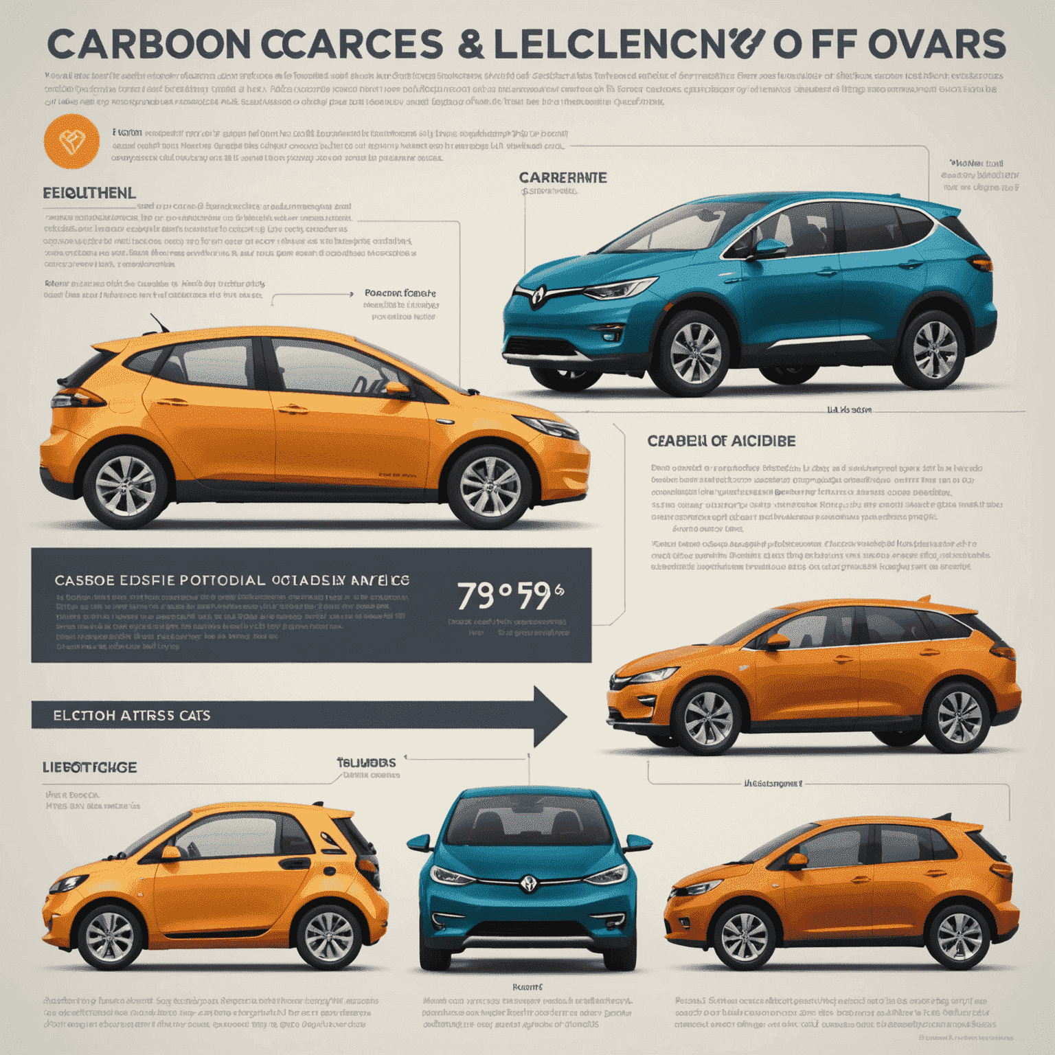 An infographic comparing the carbon emissions of electric vehicles vs. traditional gasoline-powered cars over their lifecycle